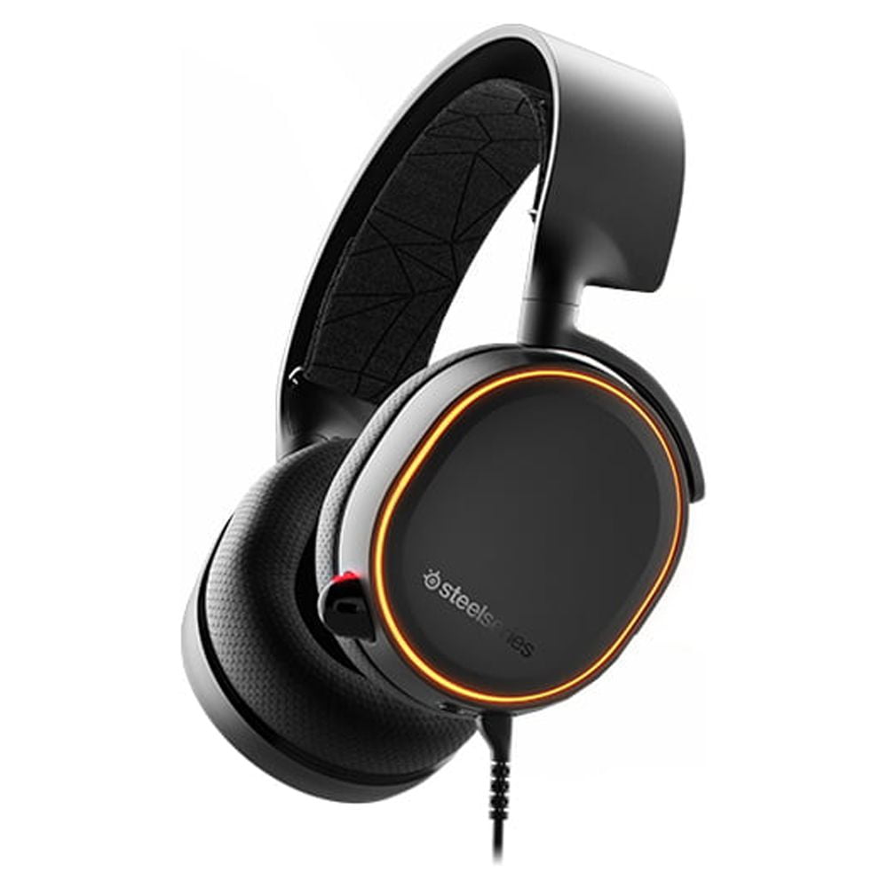 SteelSeries Arctis 5 - RGB Illuminated Gaming Headset with DTS Headphone: X v2.0 Surround - for PC and PlayStation 4 - Black