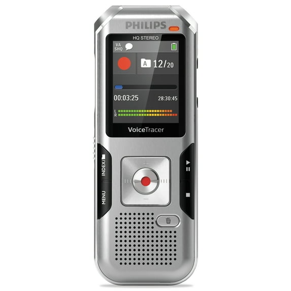 Philips Voice Tracer 4010 Digital Recorder, 8 GB, Silver