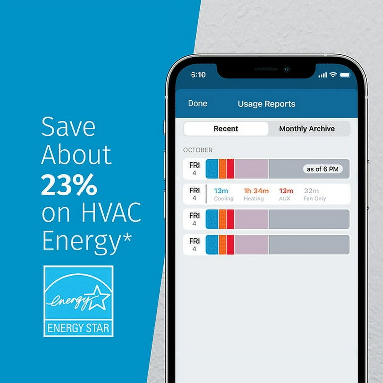 Emerson Sensi Lite Smart Programmable Wi-Fi Thermostat, 1 Count
