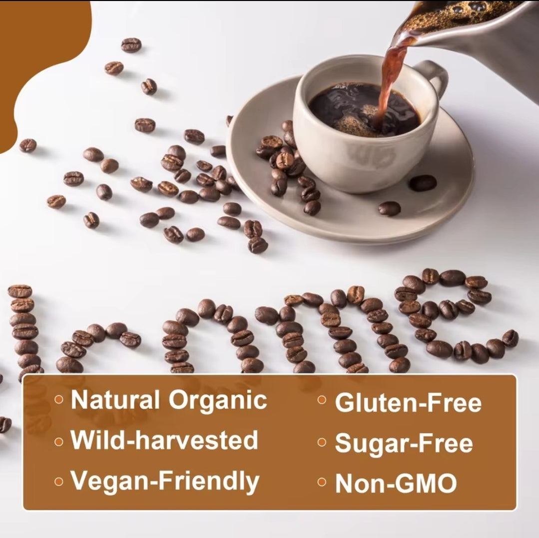 Organic 10 Mushroom Coffee Powder-Lions Mane Chaga Reishi Brain Memory 2.5oz