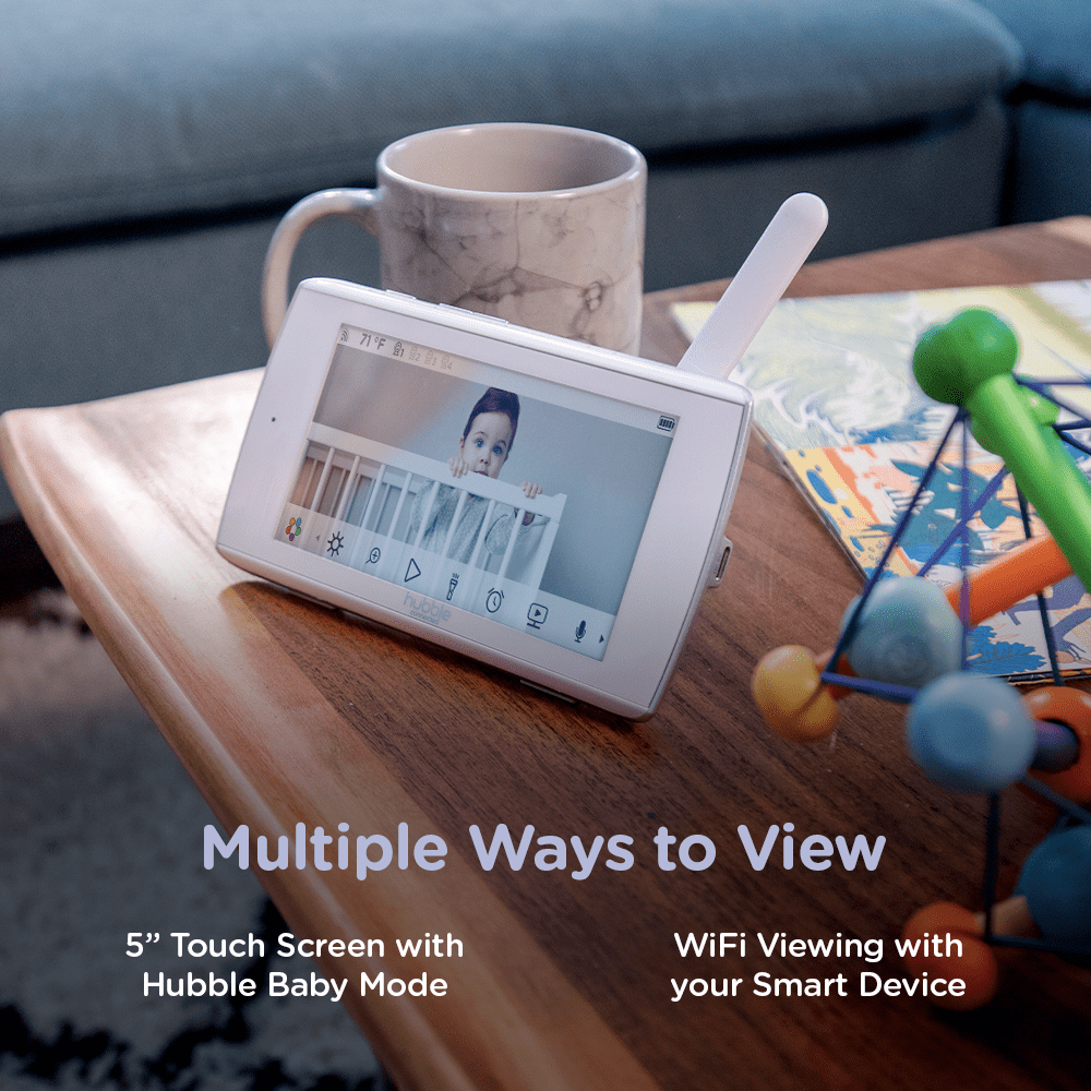 Hubble Connected Nursery Pal Premium, 5” Smart HD Baby Monitor with Touch Screen Viewer