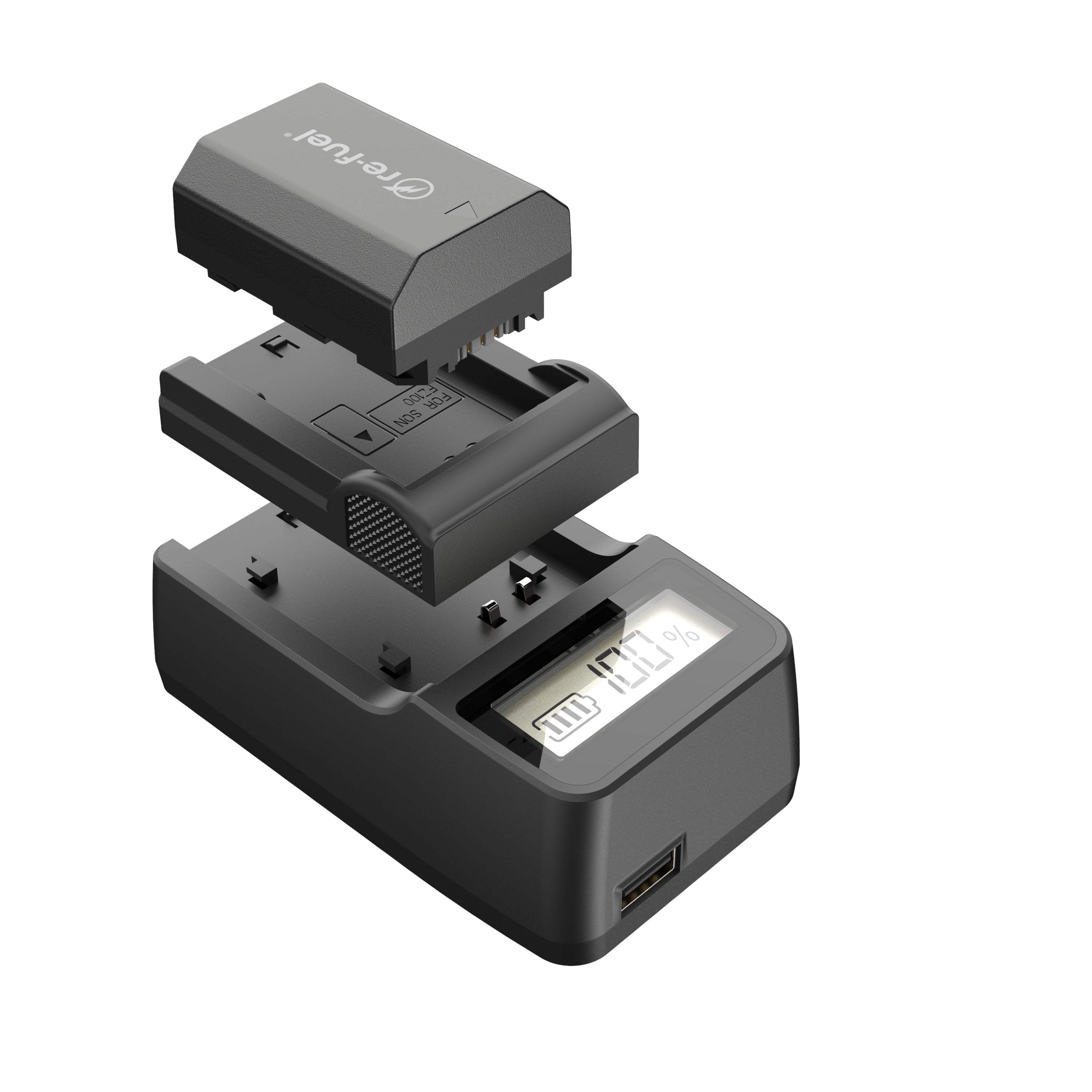 Digipower - Travel Charger For Mirrorless & DSLR Cannon Camera Batteries LPE6/LPE10/LPE17/NB/L12 - Black