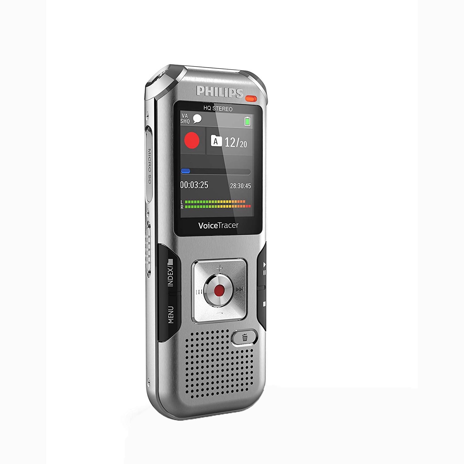 Philips Voice Tracer 4010 Digital Recorder, 8 GB, Silver