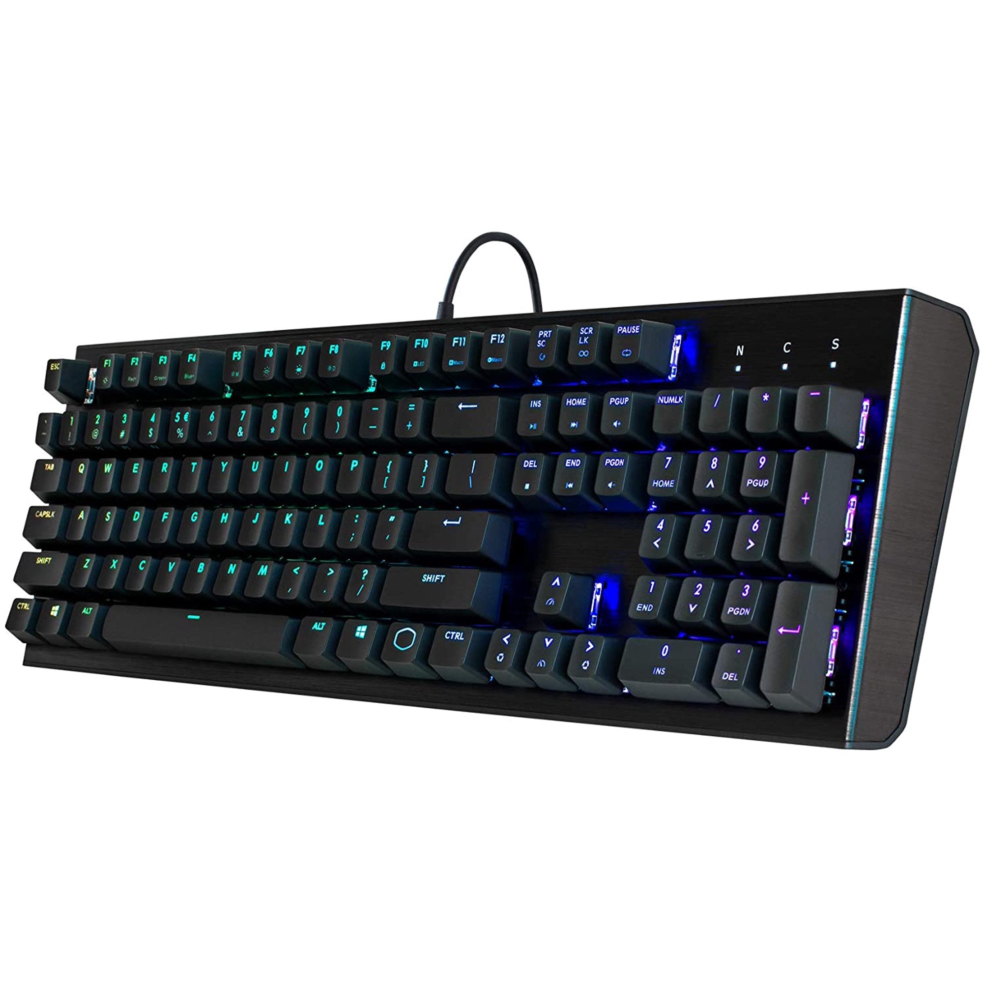 Cooler Master CK552 Wired Gaming Mechanical Gateron Red Switch Keyboard with RGB Back Lighting - Pure Black