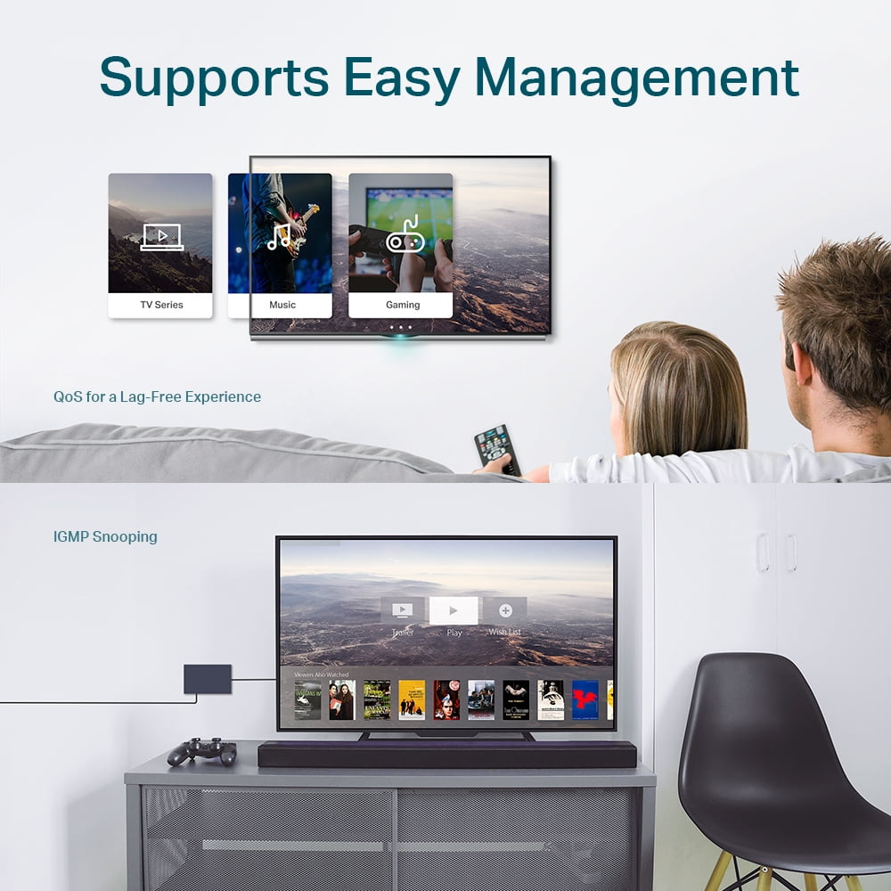 TP-Link TL-SG105 | 5-Port 10/100/1000Mbps Desktop Switch | Plug and Play, No Configuration