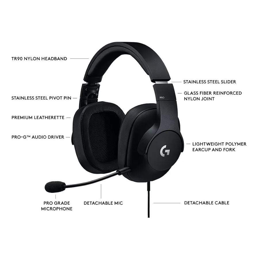 logitech Pro Gaming Headset with Pro Grade Mic