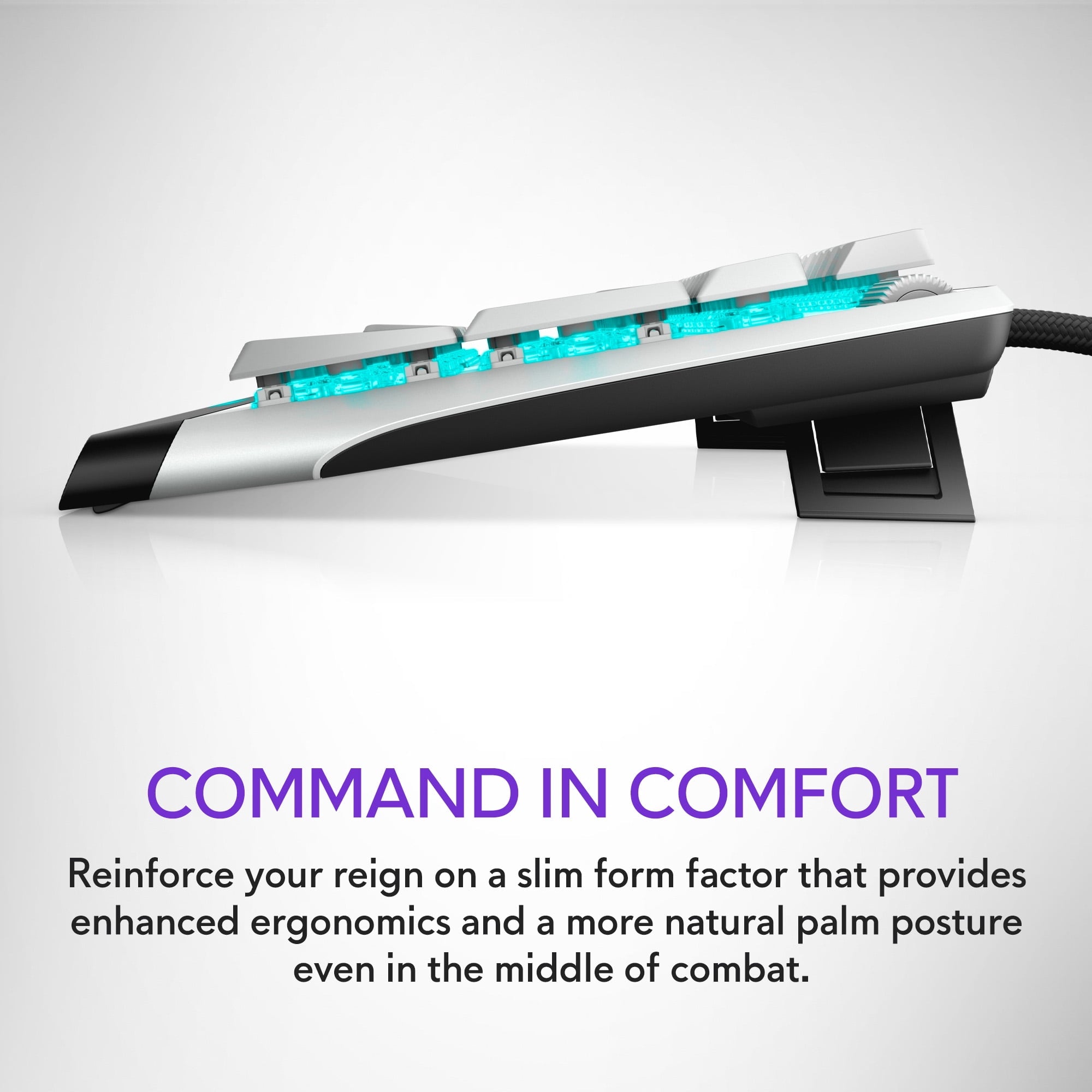 Alienware Low Profile RGB Mechanical Gaming Keyboard AW510K Lunar Light