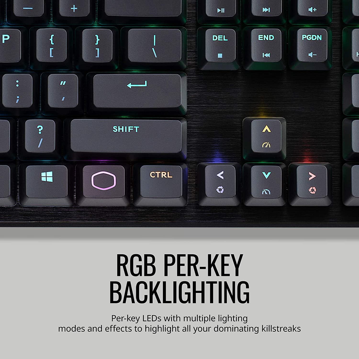 Cooler Master CK552 Wired Gaming Mechanical Gateron Red Switch Keyboard with RGB Back Lighting - Pure Black