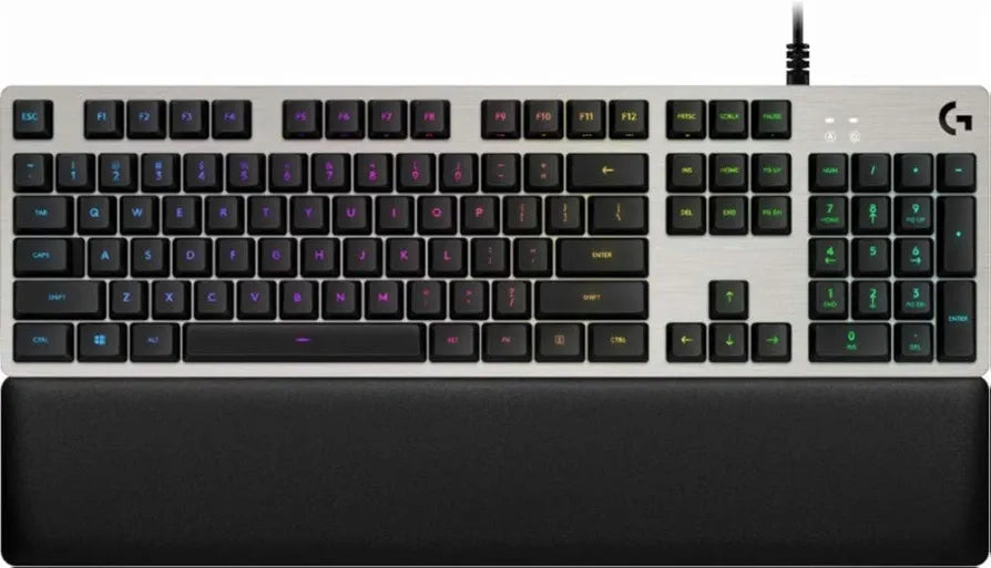 Logitech G513 RGB Backlit Mechanical Gaming Keyboard with Romer-G Tactile Keyswitches, Silver (920-008721)