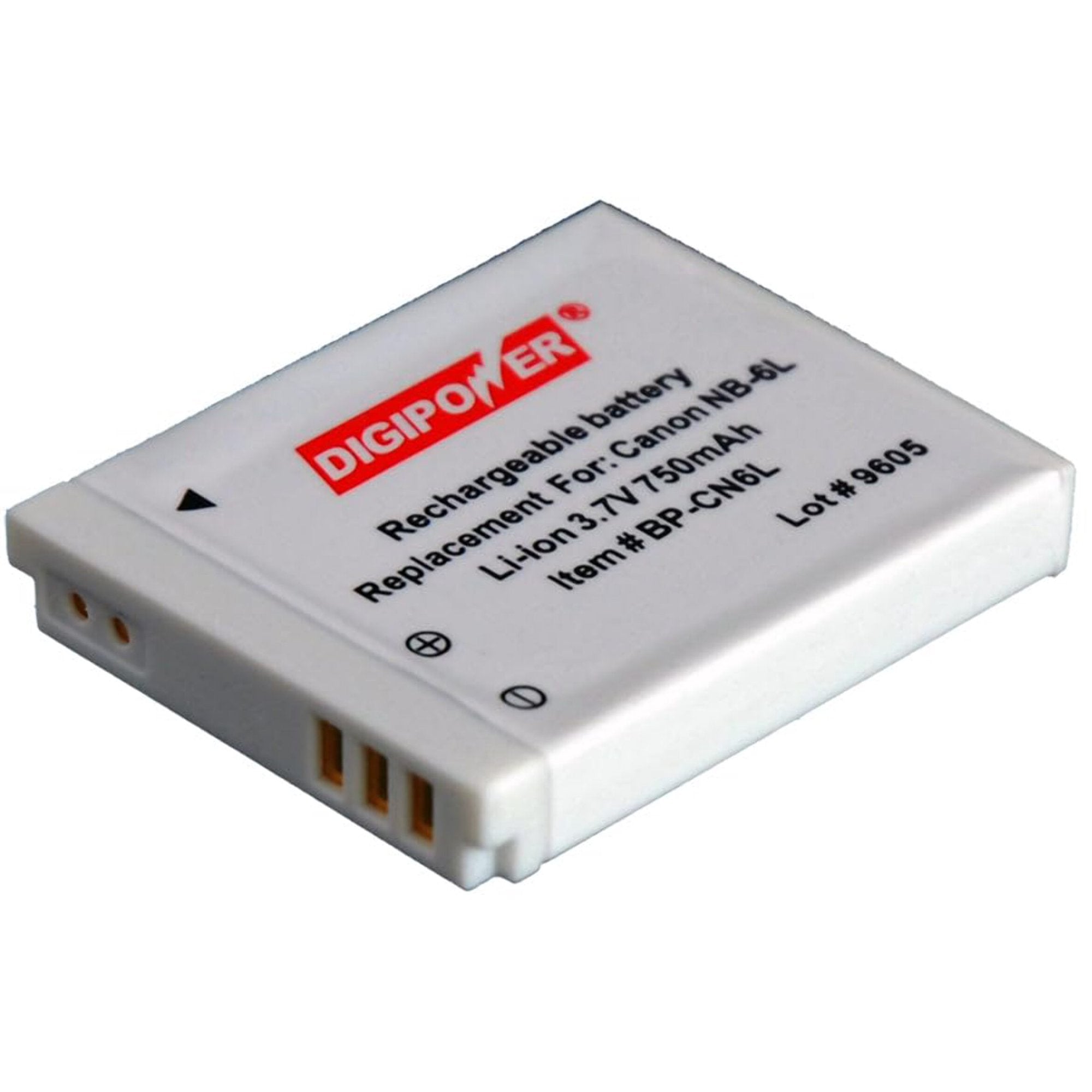 Digipower - Digital Camera Replacement Battery for Canon NB-6L/NB-6LH Battery Pack