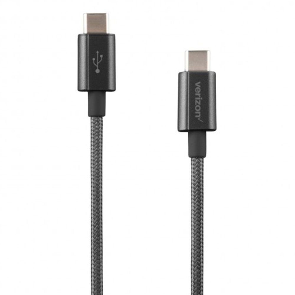 Verizon (CABCTOCBLK-M) 4Ft USB-C Braided Charge and Sync Cable for USB-C - Black