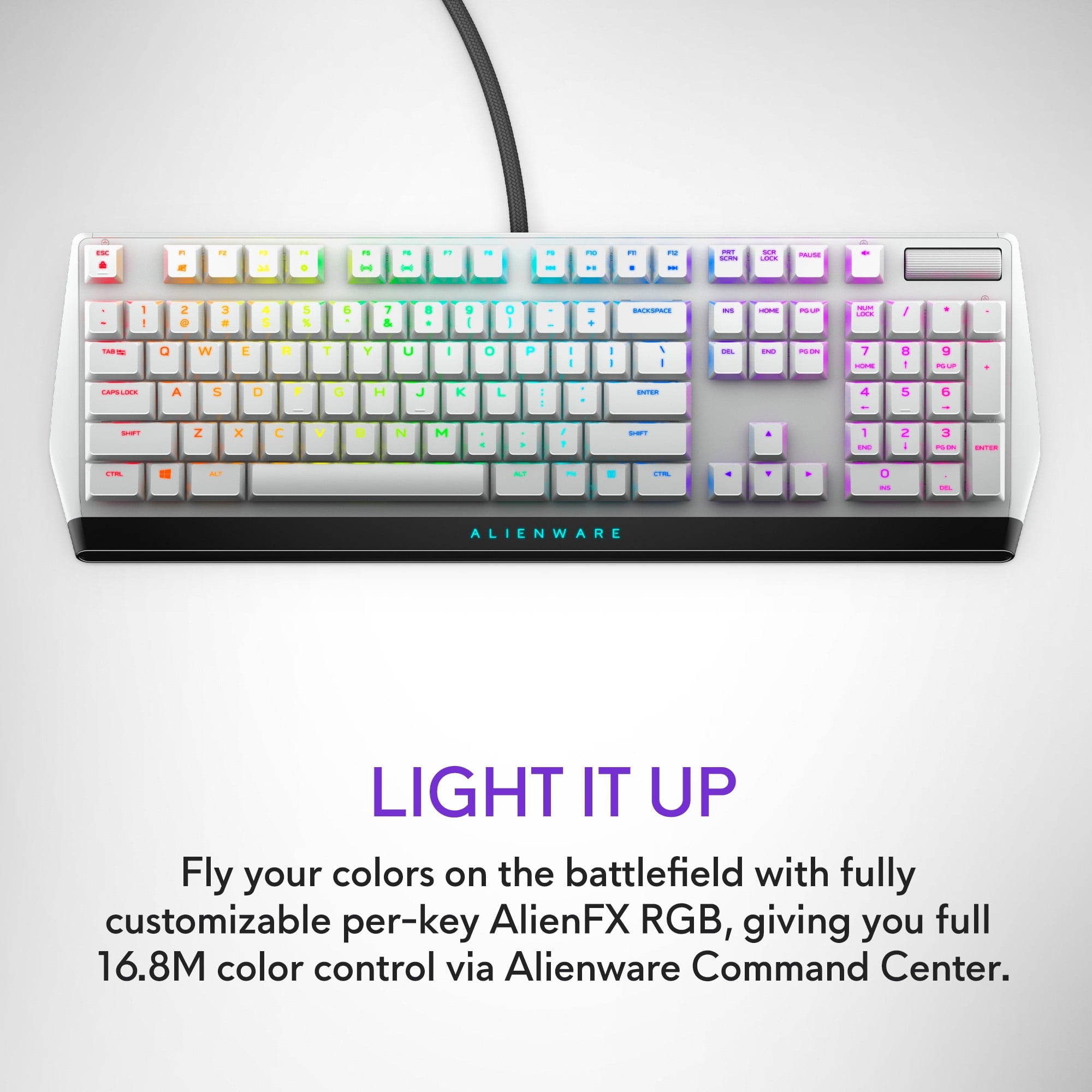 Alienware Low Profile RGB Mechanical Gaming Keyboard AW510K Lunar Light