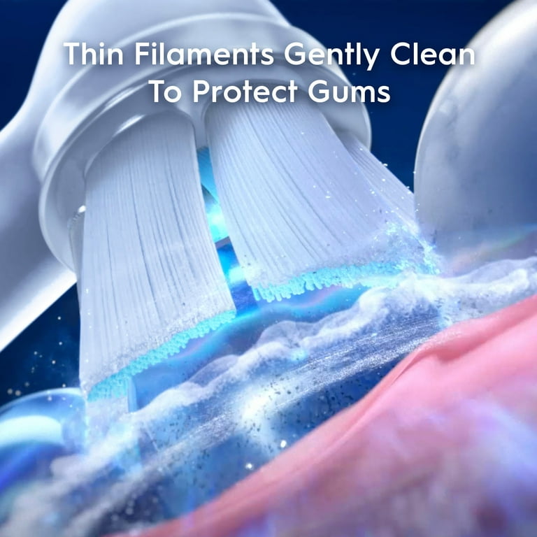 Oral-B iO Gentle Care Replacement Brush Heads, White, 2 Count, Adults and Children 3+